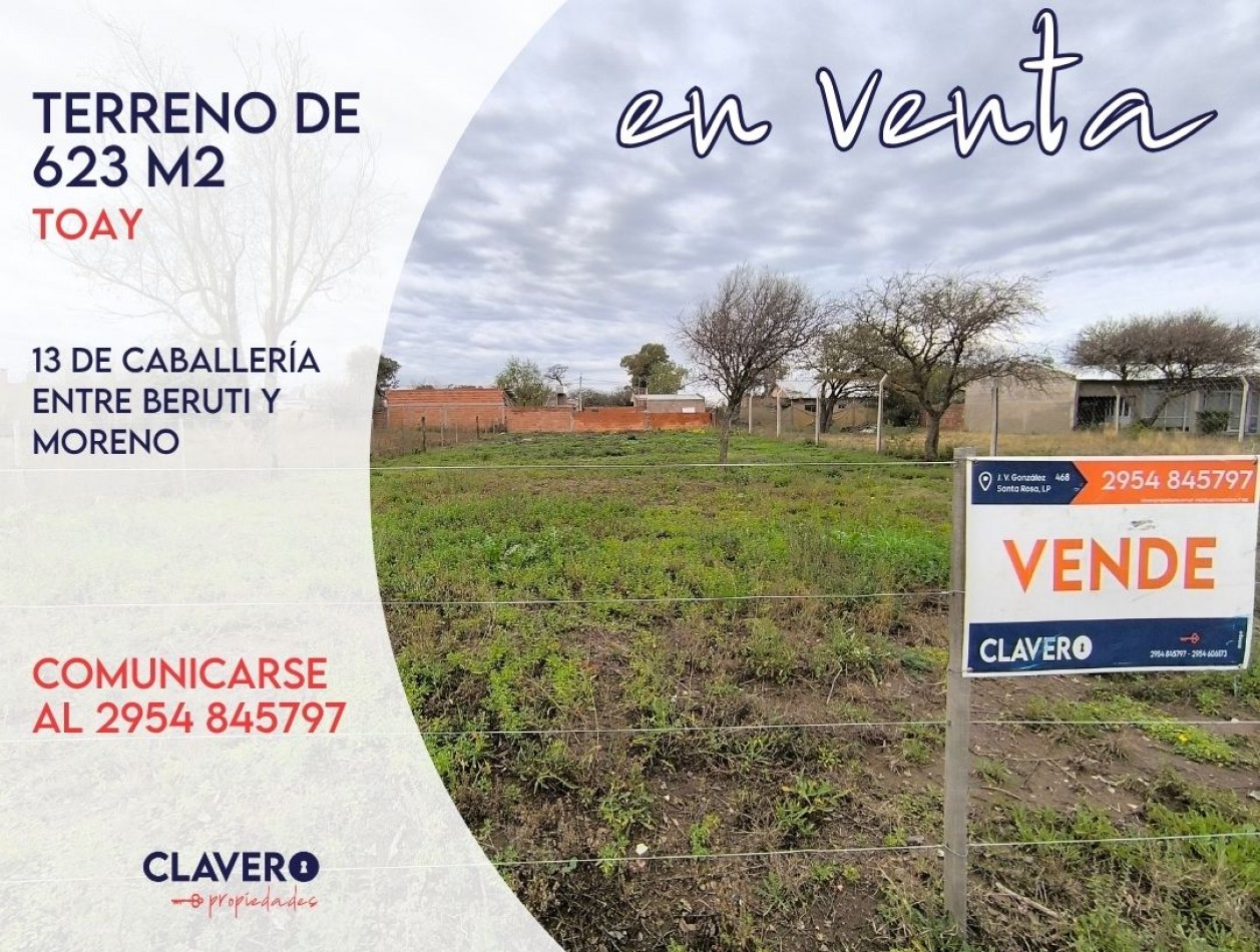 Terreno en Toay - sobre 13 de Caballeria  