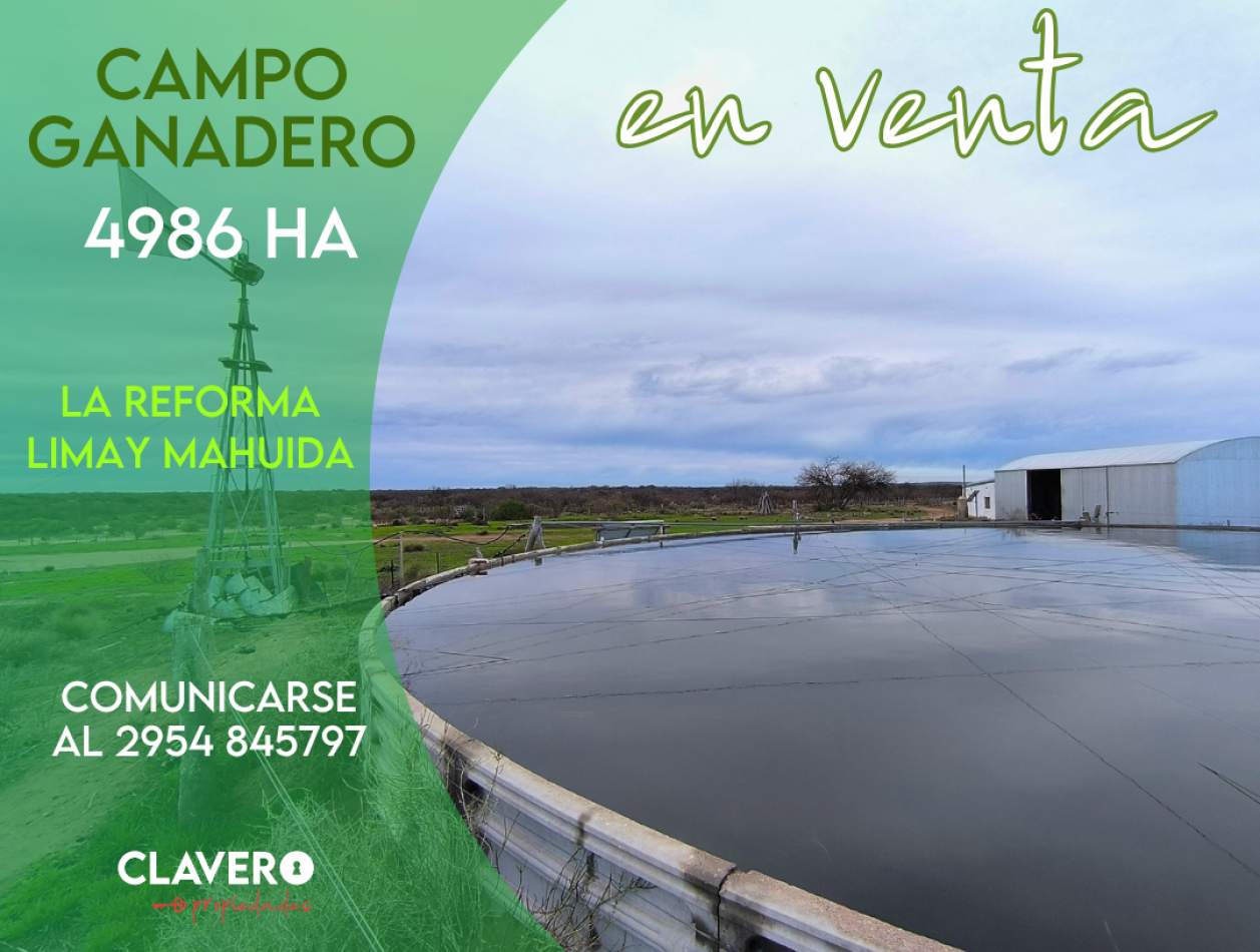 SE VENDE Campo Ganadero de 4.986 ha - Limay Mahuida