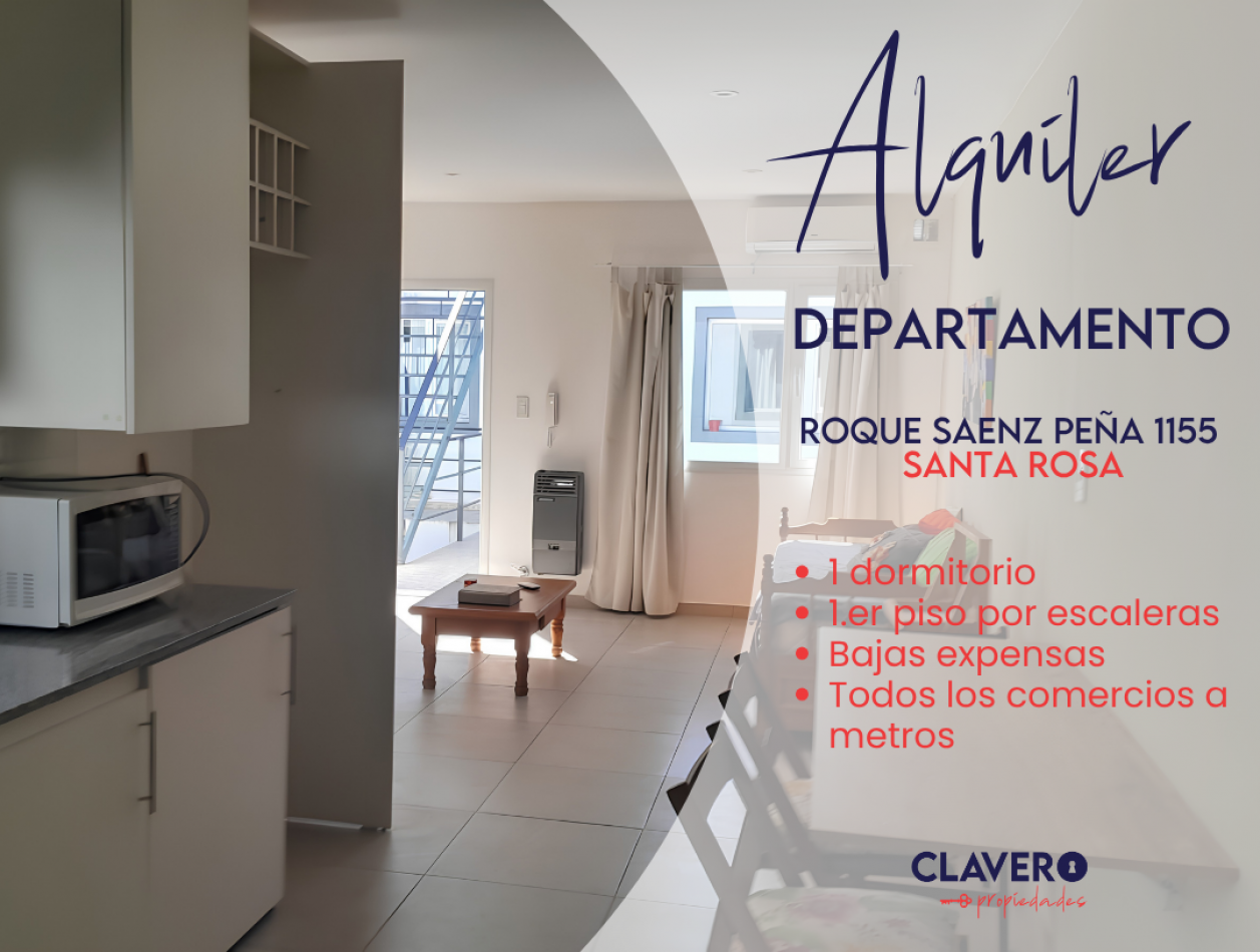 SE ALQUILA DEPARTAMENTO DE 1 DORMITORIO