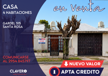 Casa amplia de 4 habitaciones