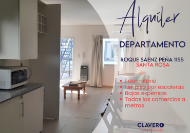 SE ALQUILA DEPARTAMENTO DE 1 DORMITORIO